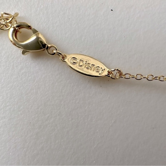 DISNEY fine silver plated gold tone necklace Disney 100 Ariel The Little Mermaid - Picture 4 of 6